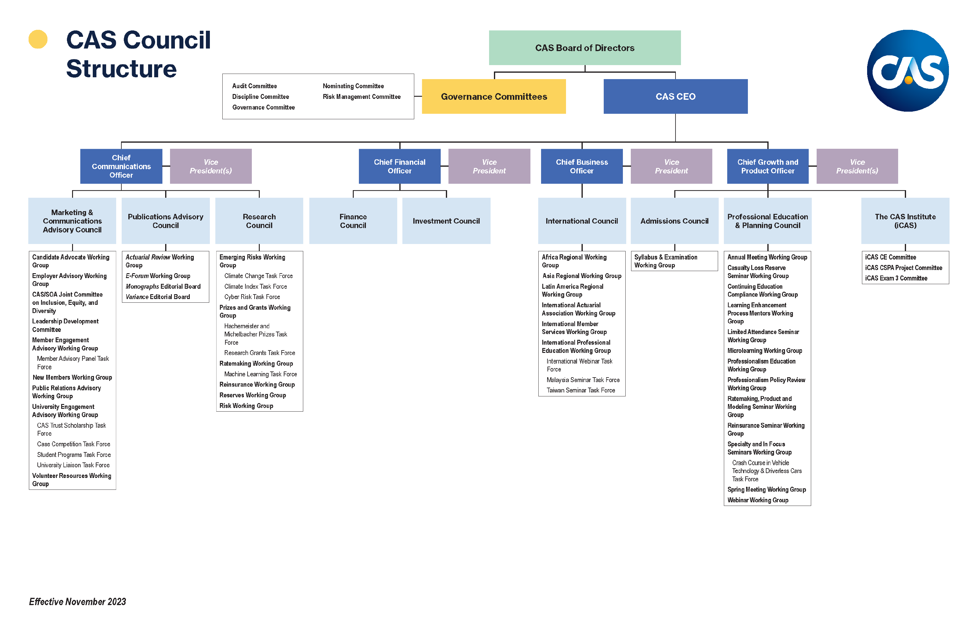 CAS Council Structure