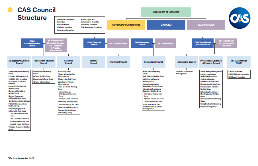 CAS Council Organizational Chart