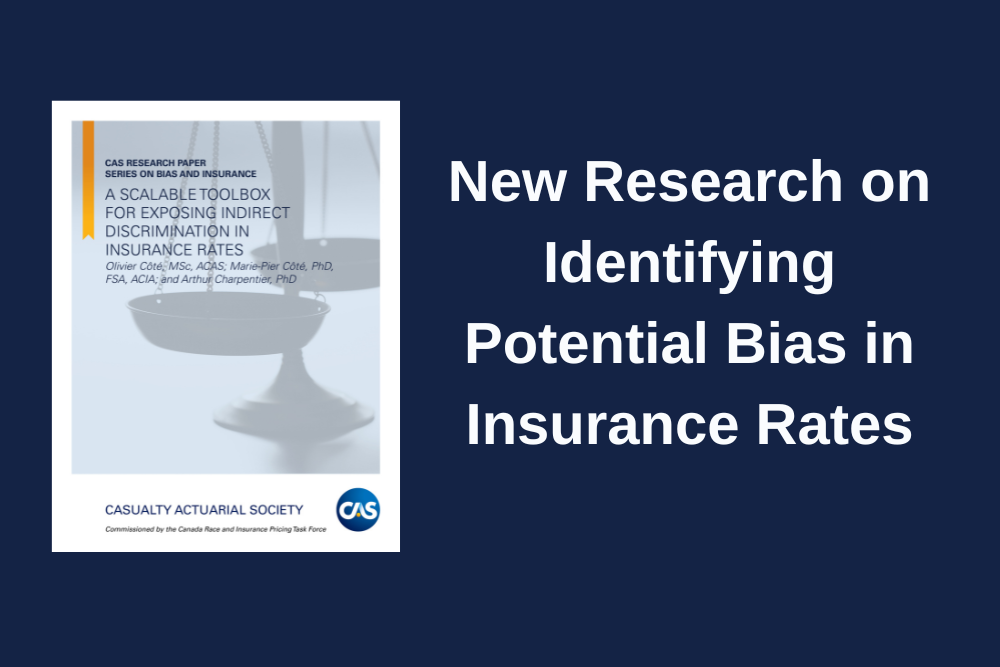 New Research on Identifying Potential Bias in Insurance Rates