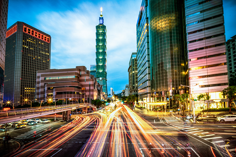 Street view of Taipei Taiwan