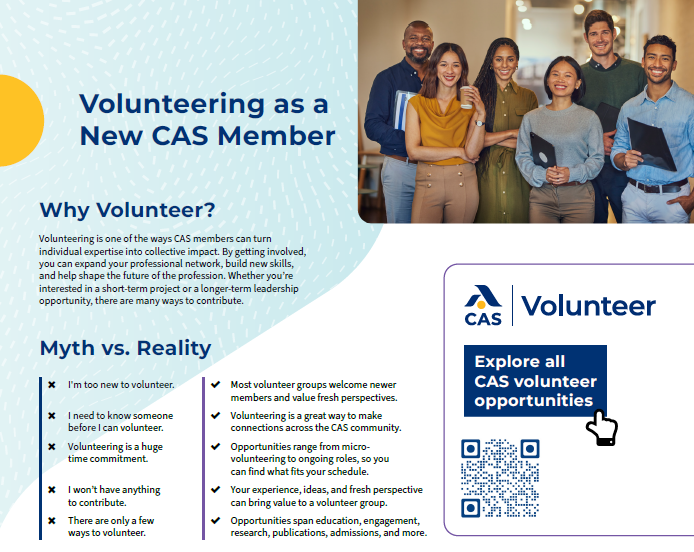 Volunteering as a new member at the CAS
