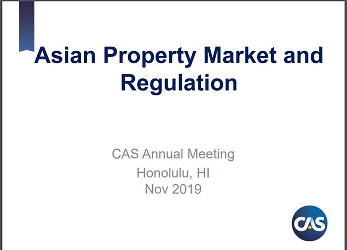 Internation Asian Property Insurance and Regulation Presentation