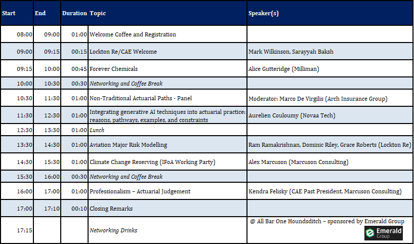 CAE Spring 2024 Agenda