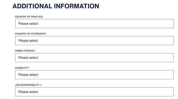 Screenshot showing Veteran and Disability fields in member profile