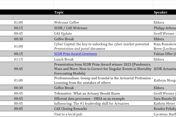 CAE Agenda Fall 2023