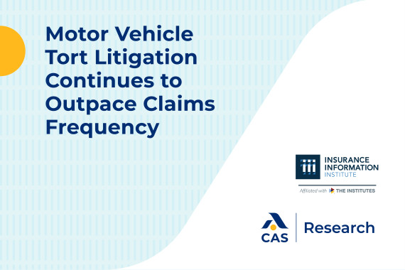 Motor Vehicle Tort Litigation Continues to Outpace Claims Frequency