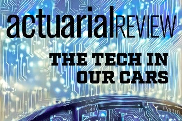 January-February 2024 Actuarial Review Cover: The Tech in Our Cars