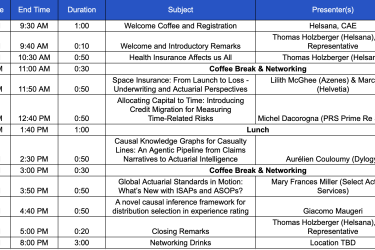 CAE Spring 2026 Schedule