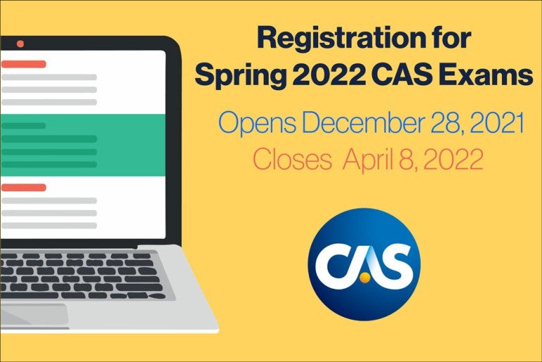 Mtsu Finals Schedule Spring 2022 Registration Opens For The Spring 2022 Cas Exam Sitting: Mas-I, Mas-Ii, 5,  6-Canada, 6-International, 6-Us, 7 And 9 | Casualty Actuarial Society