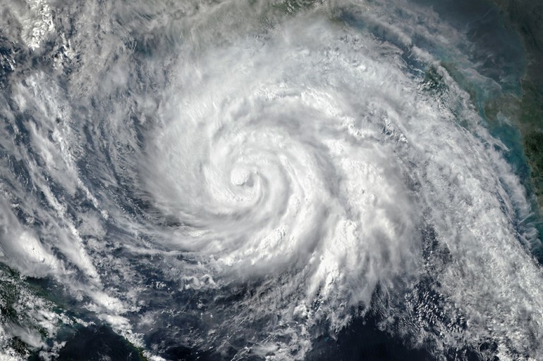 Hurricane satelitte image