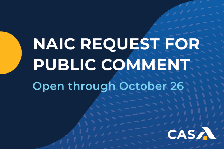 NAIC Comment Announcement